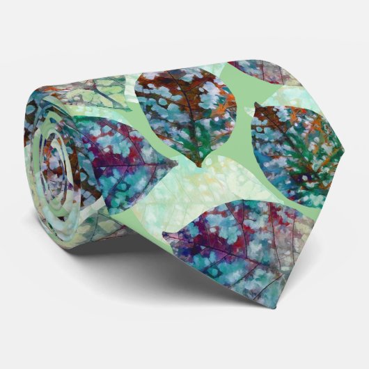 Cravate Feuilles Colorées Pastel Fall (Roulé)