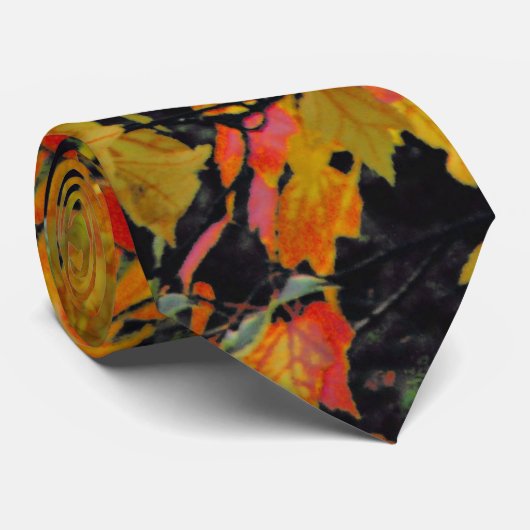 Cravate Feuilles d'automne (Roulé)