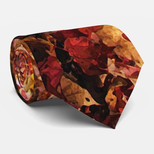 Cravate Feuilles d'automne (Roulé)