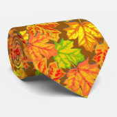 Cravate Feuilles d'automne (Roulé)