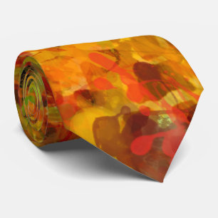 Cravate Feuilles d'automne Abstraites