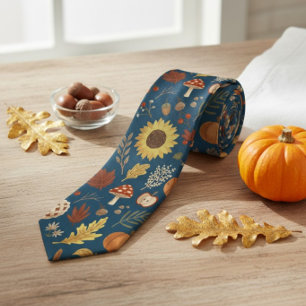 Cravate Feuilles d'automne avec une touche de Thanksgiving