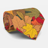 Cravate Feuilles d'automne colorées (Roulé)