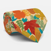 Cravate Feuilles d'automne colorées (Roulé)