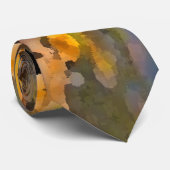 Cravate Feuilles d'automne flottantes Abstraites (Roulé)