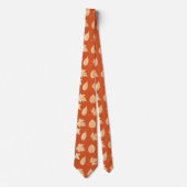 Cravate Feuilles d'automne - mandarin orange (Devant)