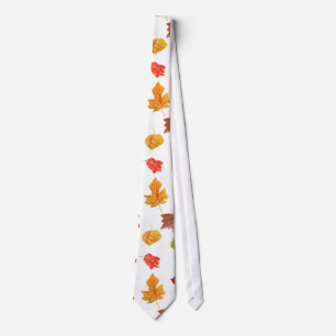 Cravate Feuilles d'automne motif