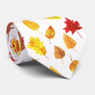 Cravate Feuilles d'automne motif