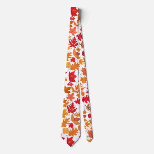 Cravate Feuilles d'automne motif 02 Non BG (Devant)