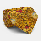 Cravate Feuilles de chêne de Mabon avec Pentacle (Roulé)