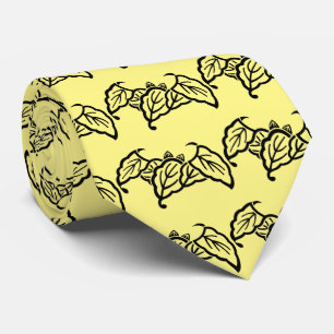Cravate Feuilles de chêne en forme de chauve-souris