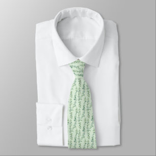 Cravate Feuilles de Eucalyptus Vert Botanique Hommes