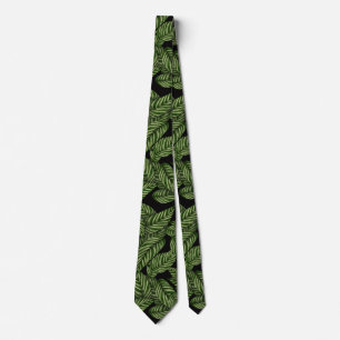 Cravate feuilles de jungle nouées