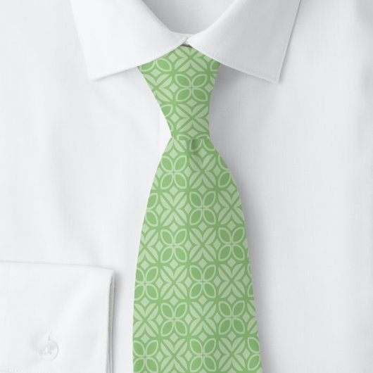 Cravate Feuilles de Menthe & Lignes
