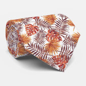 Cravate Feuilles de palmier orange tropical moderne Art d' (Roulé)