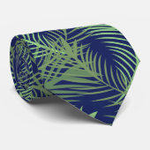 Cravate Feuilles de palmier tropical pour papa (Roulé)