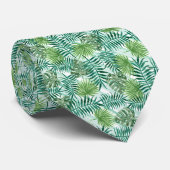 Cravate Feuilles de palmier vert tropical chic Art d'été (Roulé)