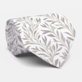 Cravate Feuilles de saule élégantes sur fond blanc (Roulé)