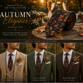 Cravate Feuilles d'Héritage d'Automne Luxe