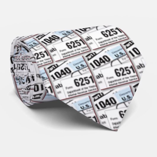Cravate Feuilles d'impôt (Roulé)