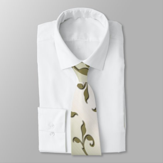 Cravate Feuilles d'olive défilantes (Attaché)