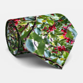 Cravate Feuilles et baies de houx (Roulé)