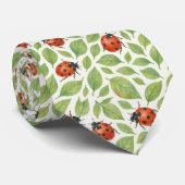 Cravate Feuilles et coccinelles (Roulé)