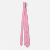 Cravate Feuilles et lignes rose chaud (Dos)