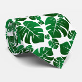 Cravate Feuilles Plantes Green Monstera (Roulé)