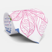 Cravate Feuilles stylisées 8 (Roulé)