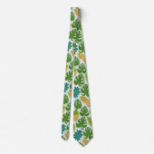 Cravate Feuilles Tropicales Vertes (Dos)