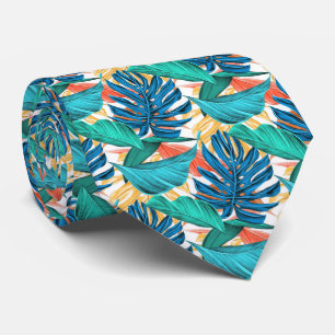 Cravate Feuilles tropicaux exotiques 1