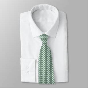 Cravate Feuilles verts sur Pastel Blue