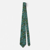 Cravate Feuilles verts tropicaux (Devant)
