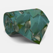 Cravate Feuilles verts tropicaux (Roulé)