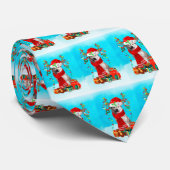 Cravate feutre sibérien dans la neige avec cadeaux de Noël (Roulé)