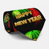 Cravate Feux d'artifice de bonne année (Roulé)