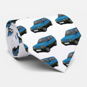 Cravate Fiat Panda bleue (Roulé)