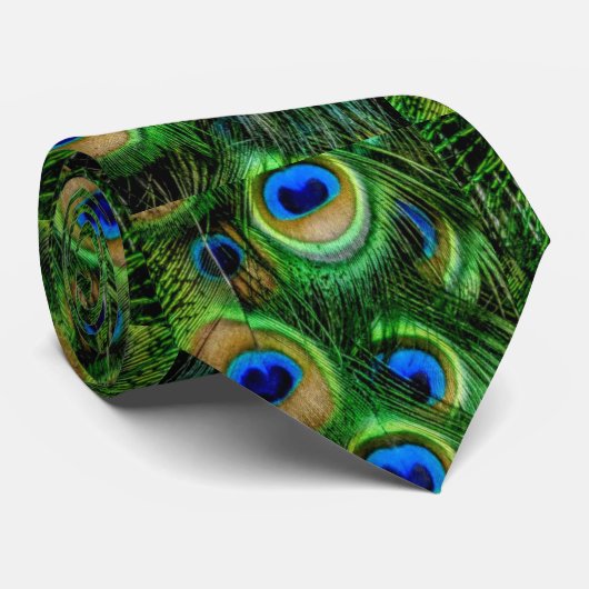Cravate Fier comme un paon (Roulé)