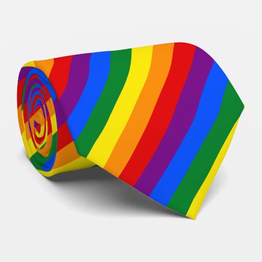 Cravate Fierté arc-en-ciel (Roulé)