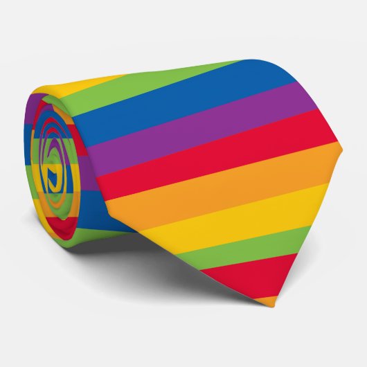Cravate Fierté arc-en-ciel (Roulé)