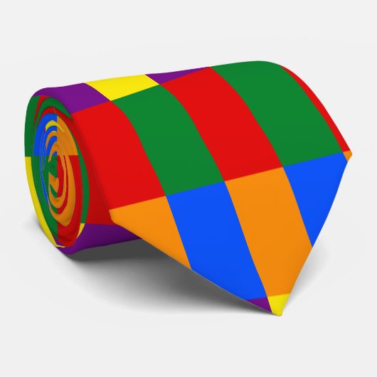 Cravate Fierté arc-en-ciel (Roulé)