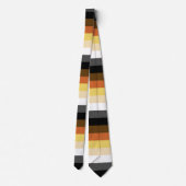 Cravate Fierté de l'ours, bandes de dégradé neutres, fiert (Dos)