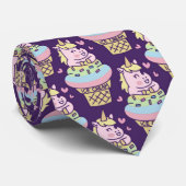 Cravate Fierté douce Unicorne Necktie (Roulé)