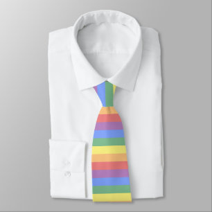 Cravate Fierté horizontale fanée de la rayure LGBT de