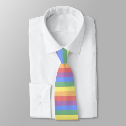 Cravate Fierté horizontale fanée de la rayure LGBT de (Attaché)