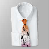 Cravate Fierté lesbienne Chat Noir - Mystique Sorcière (Attaché)