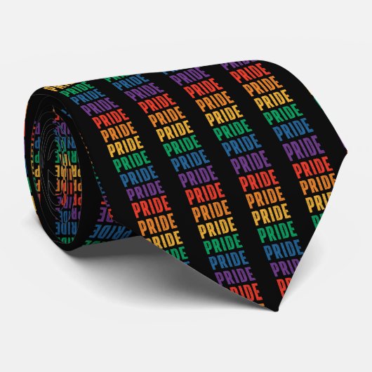 Cravate Fierté LGBTQ Arc-en-ciel (Roulé)