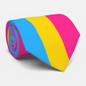 Cravate Fierté pansexuelle (Drapeau pan) (Roulé)