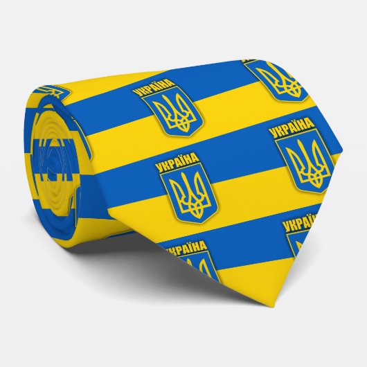 Cravate Fierté ukrainienne (Roulé)